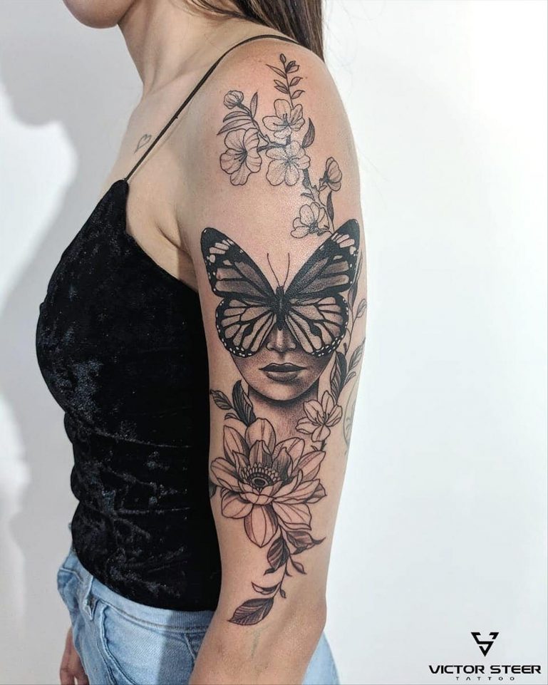 43 Charming butterfly tattoos for women in 2023 - Lily Fashion Style