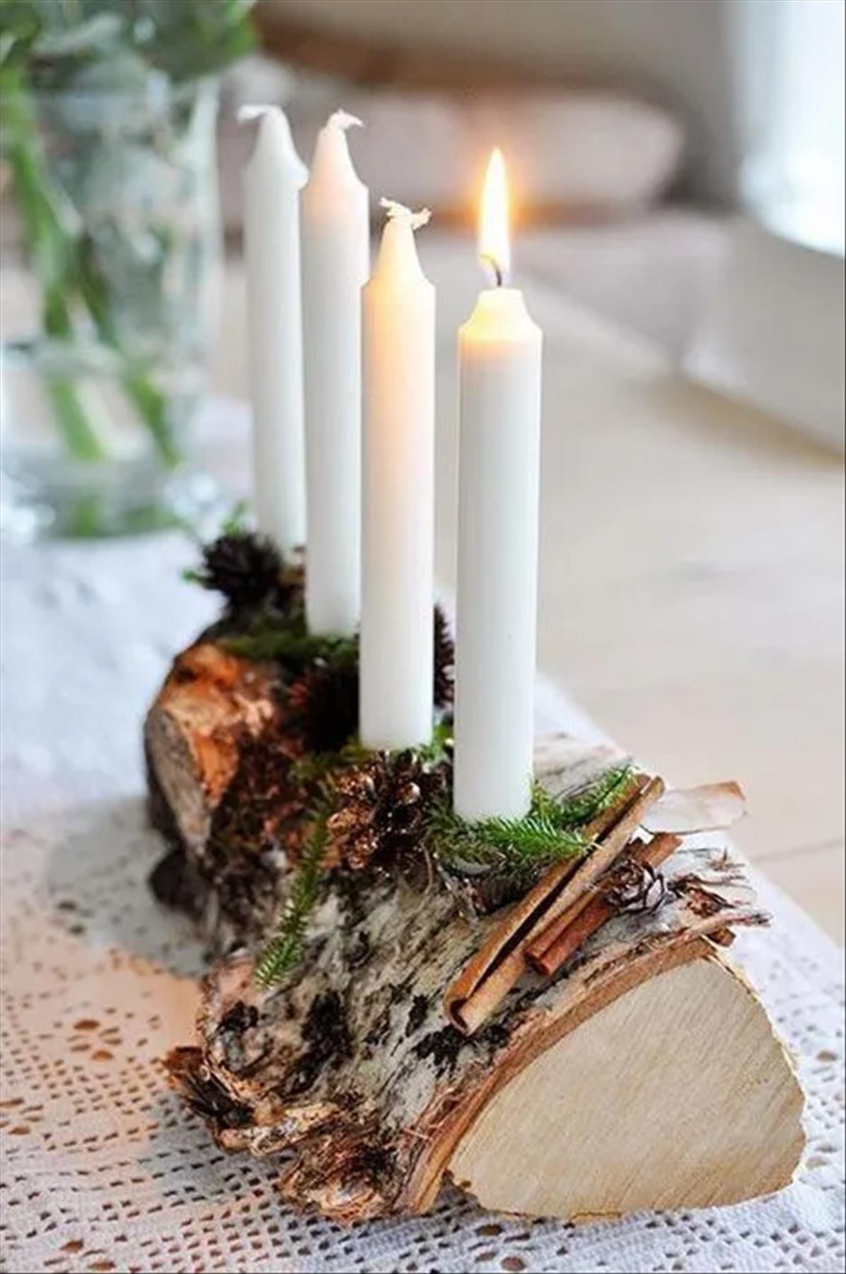 DIY Christmas candles decor aesthetic now with family