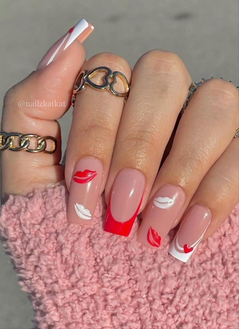 62 Pretty Short Valentines Day Nails Perfect For February