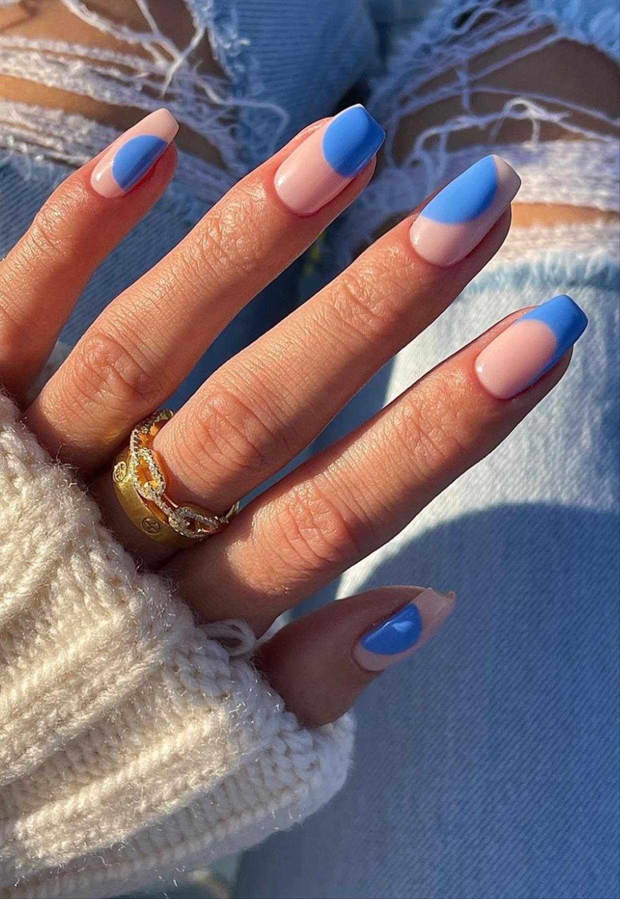 Elegant spring abstract nails and swirl nails to try