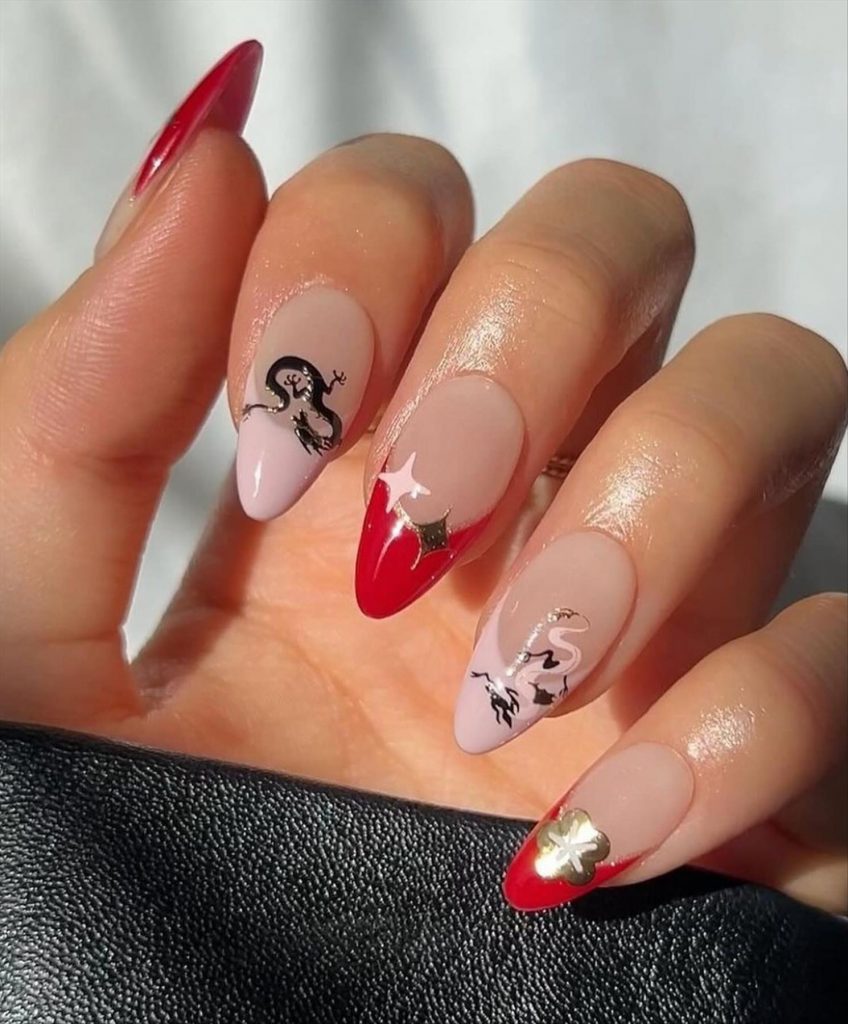 Pretty Valentine's Day heart nails for February manicures 2024